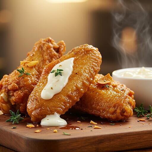 5. Fried Chicken Wings (8) Garlic Sauce